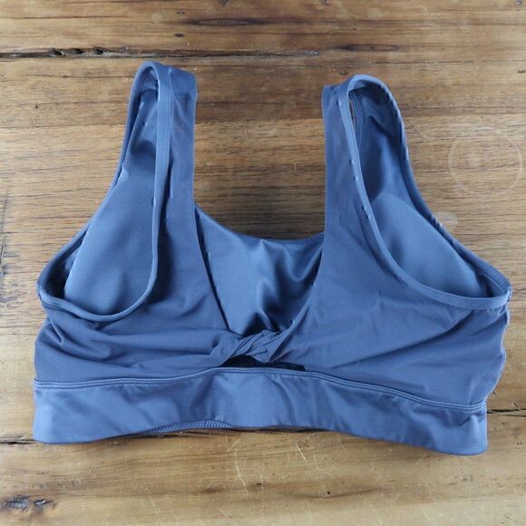 AVIA DARK GREY SPORTS BRA WITH TWIST MESH BACK THICK REMOVABLE PADDING SIZE XL - Picture 3 of 4
